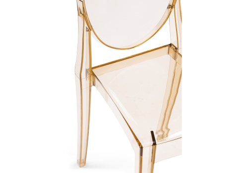 Пластиковый стул Victoria clear brown. Фото №6