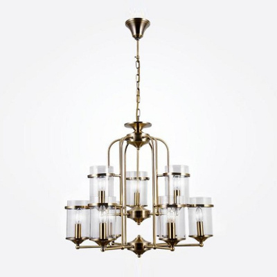 Подвесная люстра Eurosvet Consul 60040/9 античная бронза. Фото