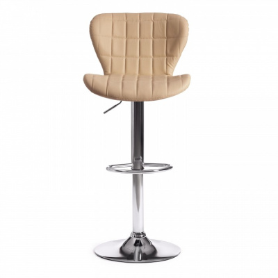 Стул барный AVIONIC (mod. KY712A) металл/экокожа, 45*53*86-107 см, бежевый/хром (поставляется по 2 шт). Фото №2