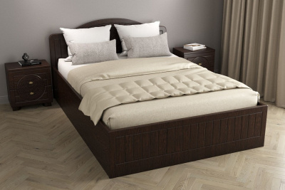 кровать 2000*1400 Монблан МБ-605К с ламелями и п/м орех шоколадный фото кровать 2000*1400 Монблан МБ-605К с ламелями и п/м орех шоколадный. Фото