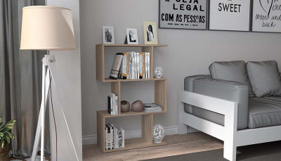 Стеллаж Polini Home Smart, древесина коричневая светлая дуб фото Стеллаж Polini Home Smart, древесина коричневая светлая дуб. Фото №5