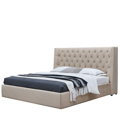 Кровать 1726 BEIGE бежевая фото Кровать 1726 BEIGE бежевая. Фото