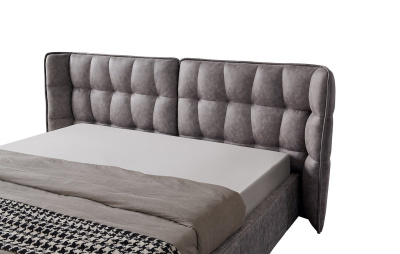 Кровать HUSK 8705 темно-бежевая с ящиком для белья фото Кровать HUSK 8705 темно-бежевая с ящиком для белья. Фото