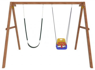 Качели детские Р911-15, коричневый. Фото №3