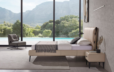 Кровать 1727 бежевая фото Кровать 1727 бежевая. Фото