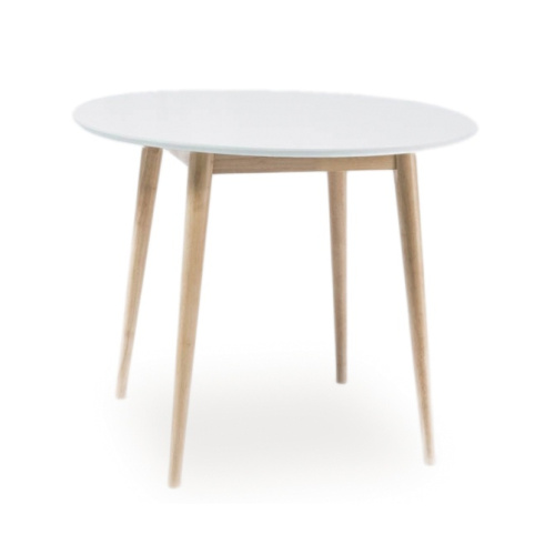 LARSONBDB90 Стол круглый SIGNAL LARSON, дуб беленый, 90X90. Фото №1