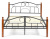 Кровать AT-808 Wood slat base дерево гевея/металл, 140*200 см (Double bed), красный дуб/черный. Фото №2