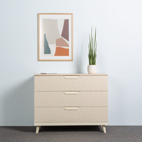 Комод с 3 ящиками Сканди Жемчужно-белый. Фото №13