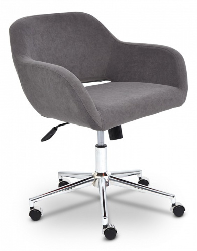 Кресло MODENA хром флок , серый, 29. Фото №1