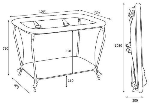 Манеж Polini Kids Classic, белый. Фото №6