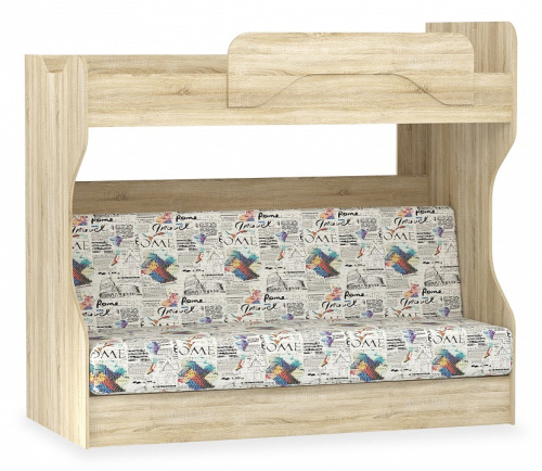 Оливия НМ 037.43 М2 Кровать Жаккард Рим, Дуб Сонома. Фото №1