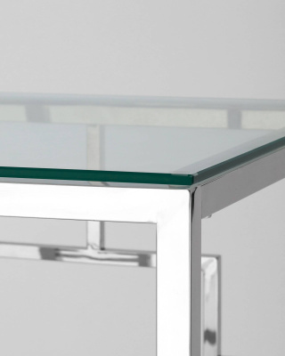 Журнальный столик 55*55 БРУКЛИН серебро. Фото