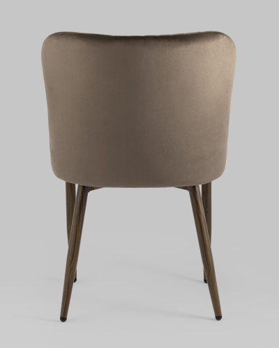 Стул Ститч Хани велюр коричневый ножки дерево фото Стул Ститч Хани велюр коричневый ножки дерево. Фото №6