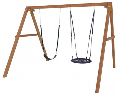 Качели детские Р911-20, коричневый фото Качели детские Р911-20, коричневый. Фото №3