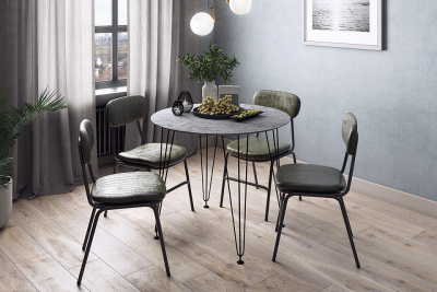 Антей 2 Стол (обеденный) камень темный/черный фото Антей 2 Стол (обеденный) камень темный/черный. Фото №2