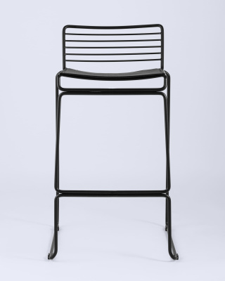 Стул полубарный Danny черный с черной подушкой. Фото №5