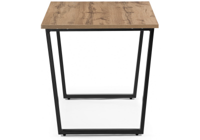 Стол деревянный Лота Лофт 120 25 мм дуб вотан / матовый черный. Фото №4