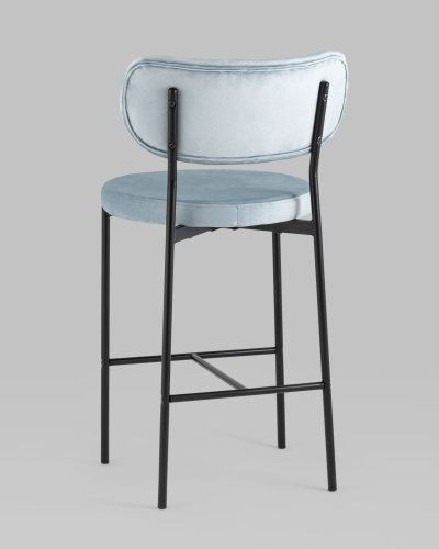 Стул полубарный Барбара велюр серо-голубой. Фото №7