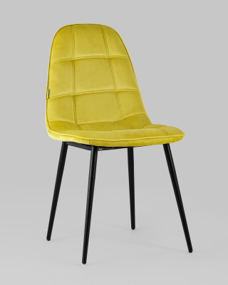 Стул Тейлор велюр желтый. Фото