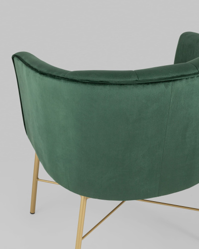 Кресло Шале велюр зеленый. Фото №8