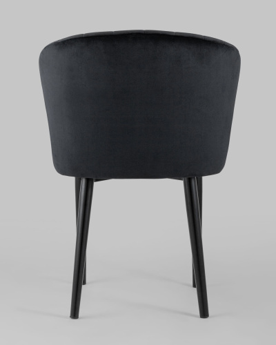 Стул с подлокотниками Нейтон велюр черный. Фото №6