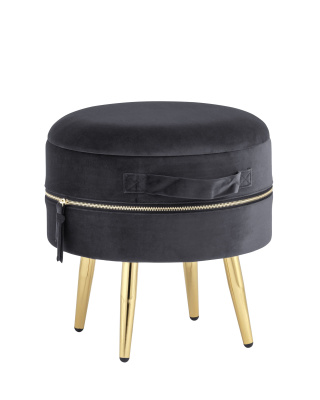 Пуф Тильда велюр антрацит. Фото №2