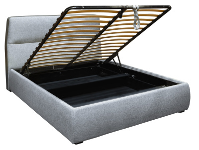 Кровать с ортопедическим основанием и ящиком Сканди 1.8 Грей фото Кровать с ортопедическим основанием и ящиком Сканди 1.8 Грей. Фото