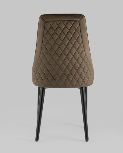 Стул Луис с кантом велюр коричневый. Фото №6